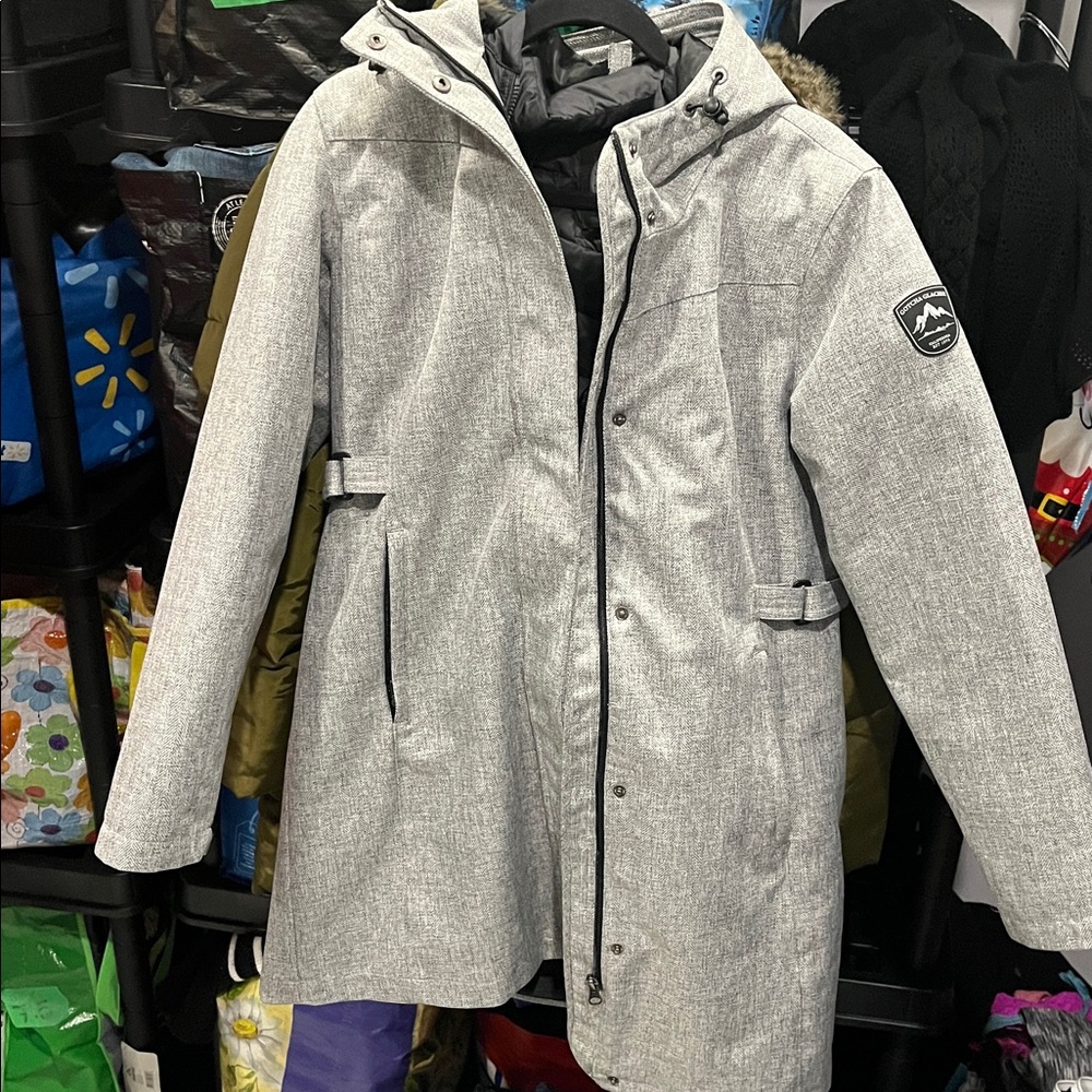 Women's Gray Hooded Winter Parka
